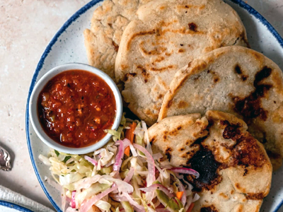 Salvadoran Bean Pupusa
